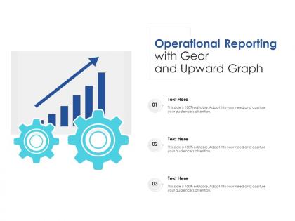 Operational reporting with gear and upward graph