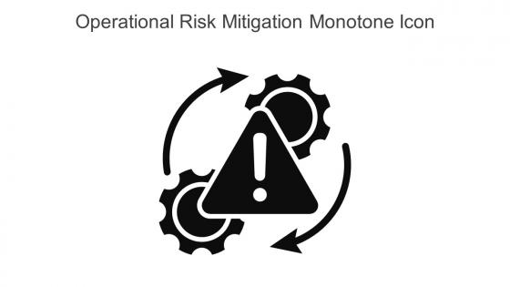 Operational Risk Mitigation Monotone Icon In Powerpoint Pptx Png And Editable Eps Format