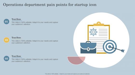 Operations Department Pain Points For Startup Icon