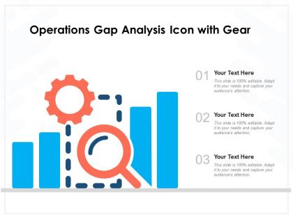 Operations gap analysis icon with gear