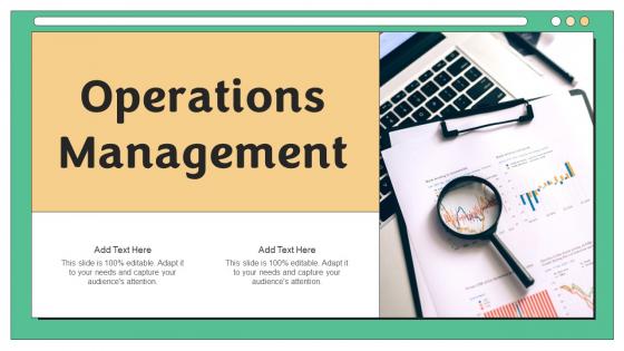 Operations Management Ppt Slides Background Images