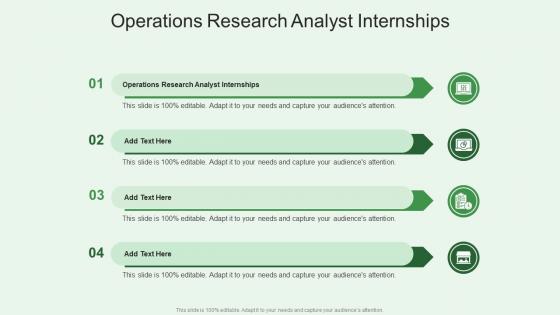 Operations Research Analyst Internships In Powerpoint And Google Slides Cpb