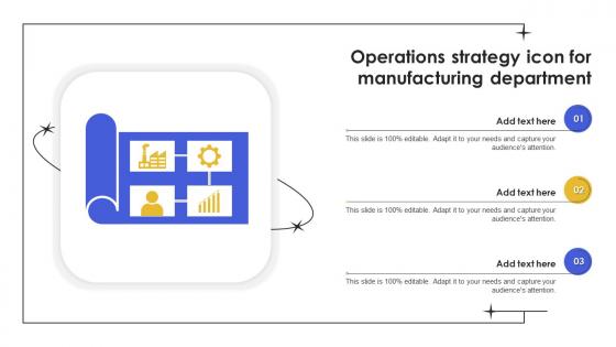 Operations Strategy Icon For Manufacturing Department