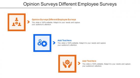 Opinion Surveys Different Employee Surveys In Powerpoint And Google Slides Cpb
