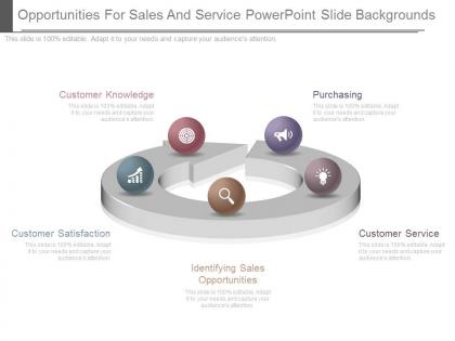 Opportunities for sales and service powerpoint slide backgrounds