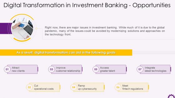 Opportunities In The Investment Banking Industry Training Ppt