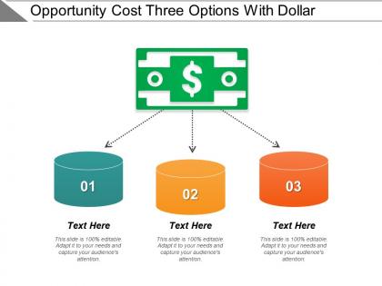 Opportunity cost three options with dollar