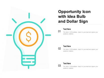 Opportunity icon with idea bulb and dollar sign