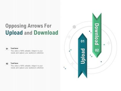 Opposing arrows for upload and download
