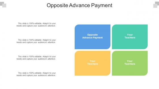 Opposite advance payment ppt powerpoint presentation gallery graphic images cpb
