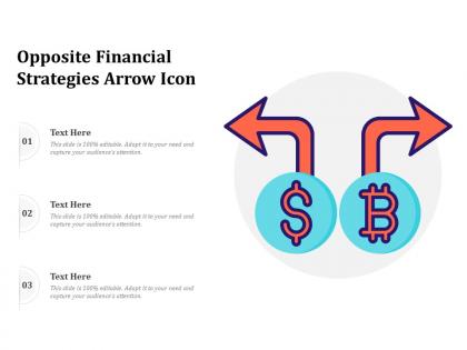 Opposite financial strategies arrow icon