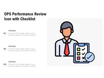 Ops performance review icon with checklist