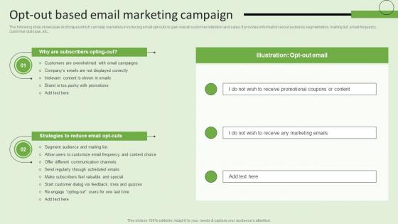 OPT Out Based Email Marketing Generating Customer Information Through MKT SS V