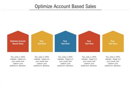 Optimize account based sales ppt powerpoint presentation pictures structure cpb