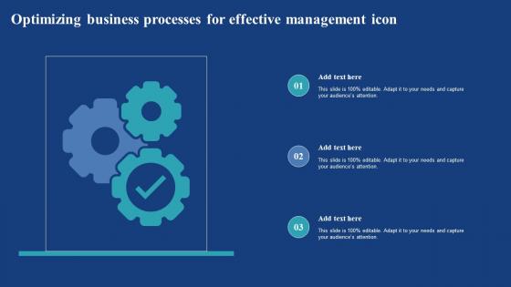 Optimizing Business Processes For Effective Management Icon
