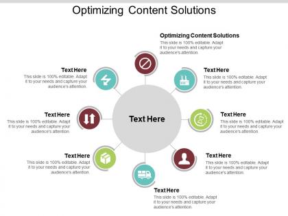 Optimizing content solutions ppt powerpoint presentation inspiration introduction cpb