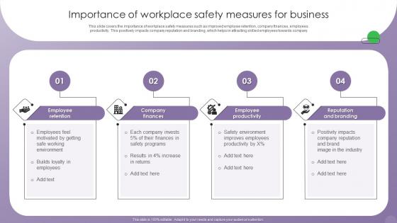 Optimizing Human Resource Management Importance Of Workplace Safety Measures For Business