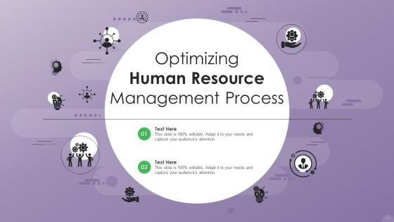 Optimizing Human Resource Management Process Ppt Powerpoint Presentation Icon Elements