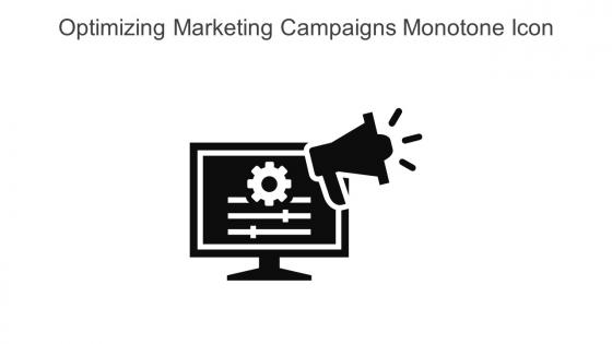 Optimizing Marketing Campaigns Monotone Icon In Powerpoint Pptx Png And Editable Eps Format