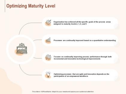 Optimizing maturity level ppt powerpoint presentation summary outfit