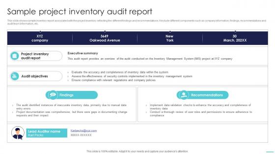Optimizing Project Success Rates Sample Project Inventory Audit Report PM SS