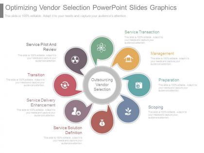 Optimizing vendor selection powerpoint slides graphics