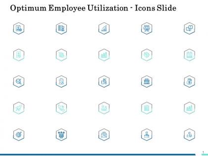Optimum employee utilization icons slide ppt diagrams