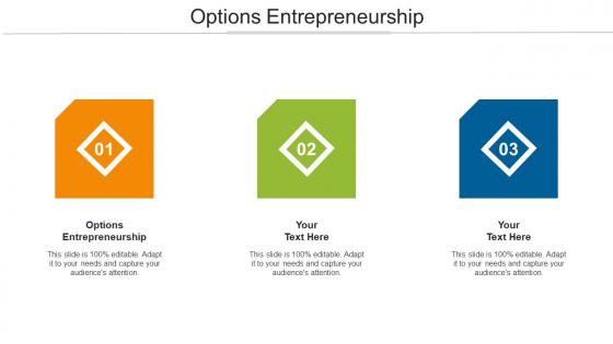 Options Entrepreneurship Ppt Powerpoint Presentation Portfolio Slides Cpb