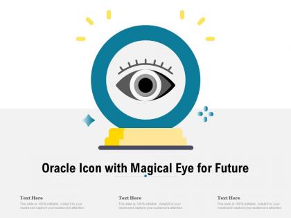 Oracle icon with magical eye for future