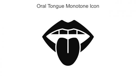 Oral Tongue Monotone Icon In Powerpoint Pptx Png And Editable Eps Format