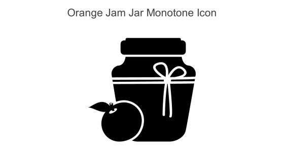 Orange Jam Jar Monotone Icon In Powerpoint Pptx Png And Editable Eps Format