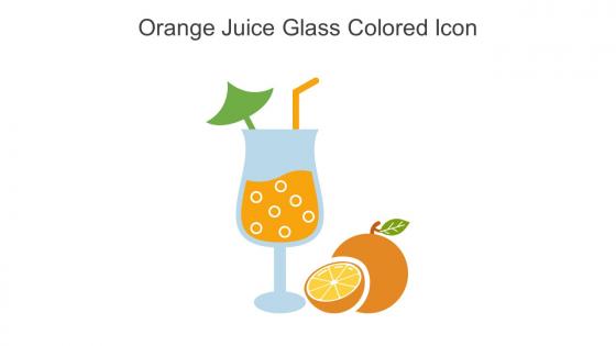 Orange Juice Glass Colored Icon In Powerpoint Pptx Png And Editable Eps Format