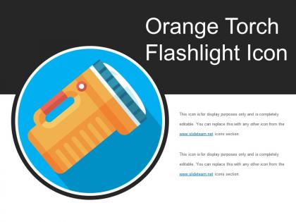 Orange torch flashlight icon