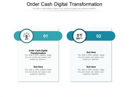 Order cash digital transformation ppt powerpoint presentation show sample cpb