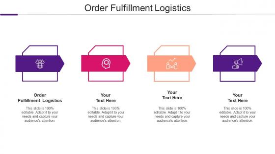Order Fulfillment Logistics Ppt Powerpoint Presentation Ideas Demonstration Cpb