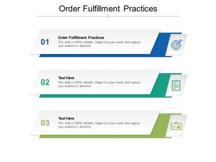 Order fulfillment practices ppt powerpoint presentation file professional cpb