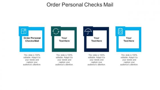 Order personal checks mail ppt powerpoint presentation visual aids professional cpb