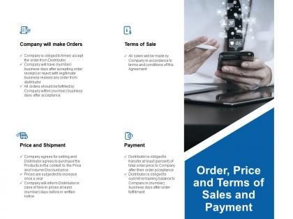 Order price and terms of sales and payment ppt powerpoint presentation styles layout