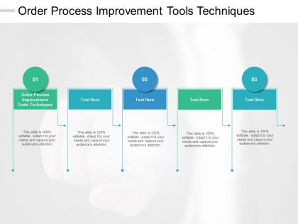 Order process improvement tools techniques ppt powerpoint presentation inspiration cpb