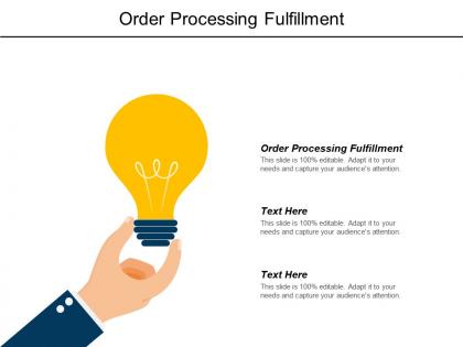 Order processing fulfillment ppt powerpoint presentation model icon cpb