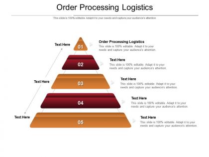 Order processing logistics ppt powerpoint presentation infographic template slideshow cpb