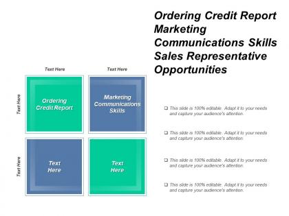 Ordering credit report marketing communications skills sales representative opportunities cpb
