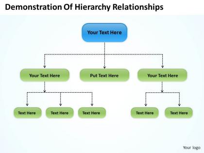 Org Charts In Powerpoint Demonstration Of Hierarchy Relationships Templates 0515