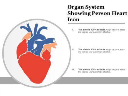 Organ system showing person heart icon