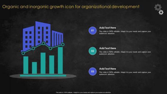 Organic And Inorganic Growth Icon For Organizational Development