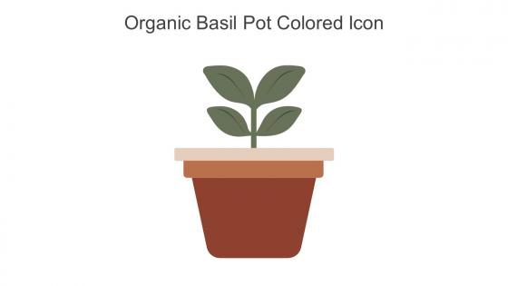 Organic Basil Pot Colored Icon In Powerpoint Pptx Png And Editable Eps Format
