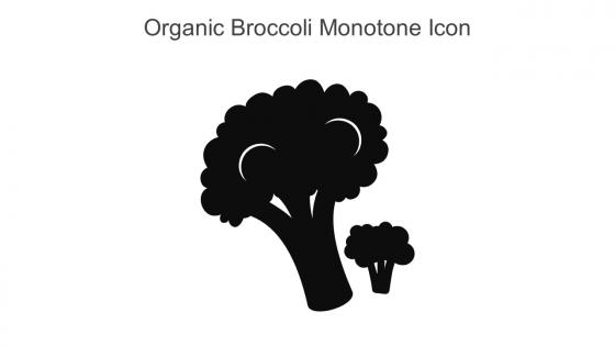 Organic Broccoli Monotone Icon In Powerpoint Pptx Png And Editable Eps Format