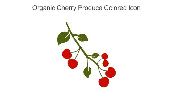 Organic Cherry Produce Colored Icon In Powerpoint Pptx Png And Editable Eps Format