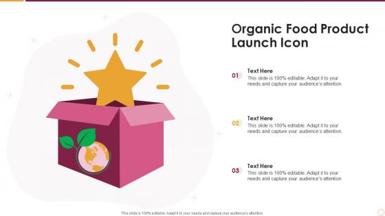 Organic Food Product Launch Icon