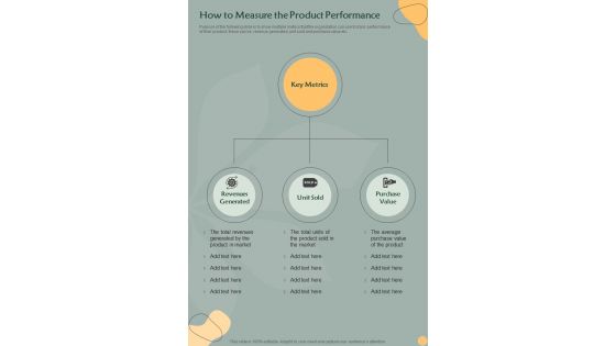 Organic Growth Playbook How To Measure The Product One Pager Sample Example Document